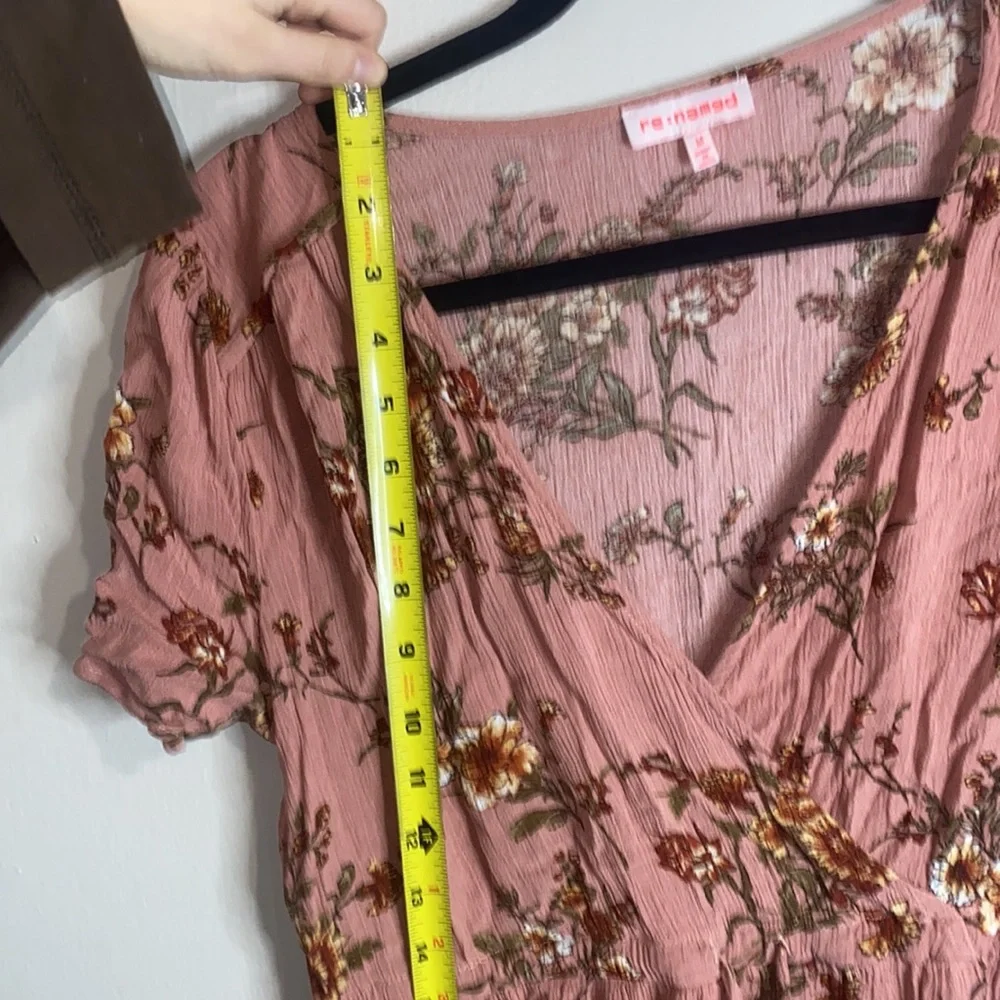 🎱Blush Pink Floral tie dress! - Picture 5 of 9